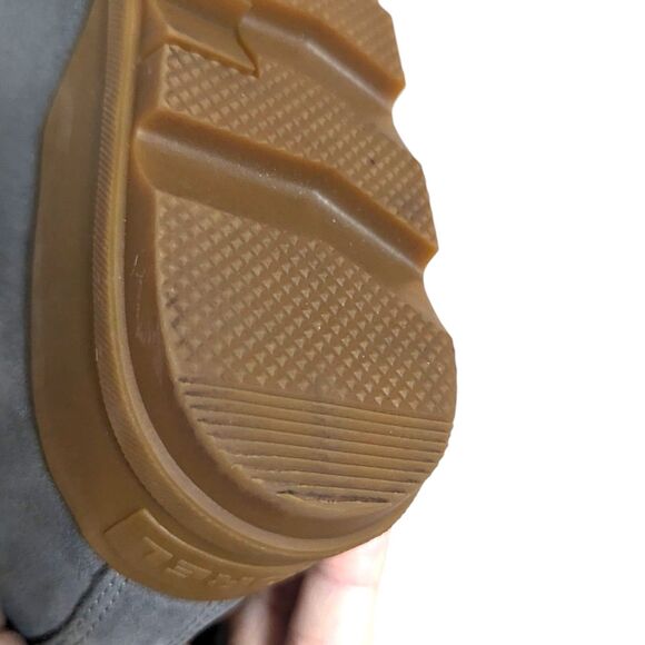 NWOT Sorel Evie US Sz 10 Gray Suede Ankle Booties Lace Up Wedge Weatherproof - Picture 14 of 16